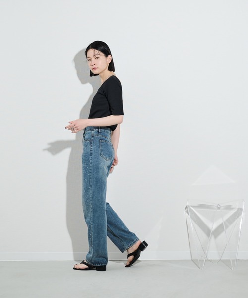 Shelly island（シェリーアイランド）の「カップ付きバックオープンTシャツ（Tシャツ/カットソー・レディース・ブラック/ホワイト/ピンク・FREE）」の7枚目の写真