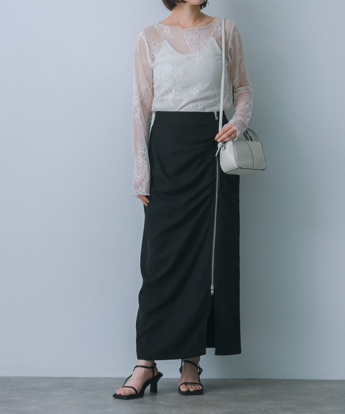 HEYUMM（ヘユム）の「レースシアートップ（その他トップス・レディース・ネイビー/ブラック/オフホワイト・ONE）」の11枚目の写真