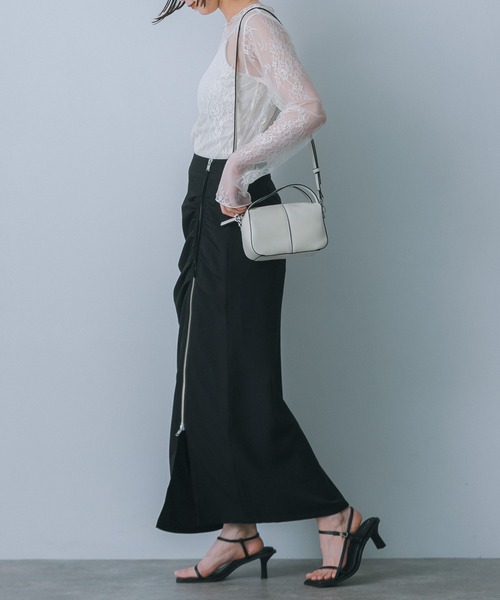 HEYUMM（ヘユム）の「レースシアートップ（その他トップス・レディース・ネイビー/ブラック/オフホワイト・ONE）」の12枚目の写真