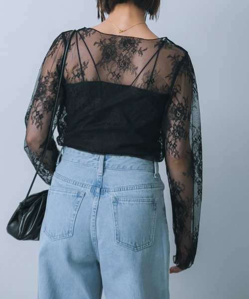 HEYUMM（ヘユム）の「レースシアートップ（その他トップス・レディース・ネイビー/ブラック/オフホワイト・ONE）」の19枚目の写真