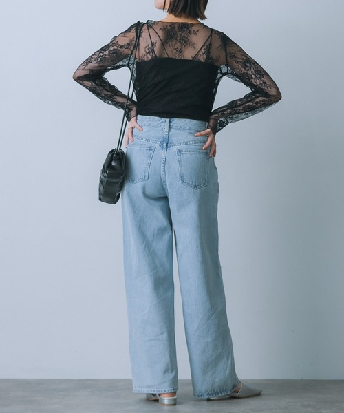 HEYUMM（ヘユム）の「レースシアートップ（その他トップス・レディース・ネイビー/ブラック/オフホワイト・ONE）」の22枚目の写真