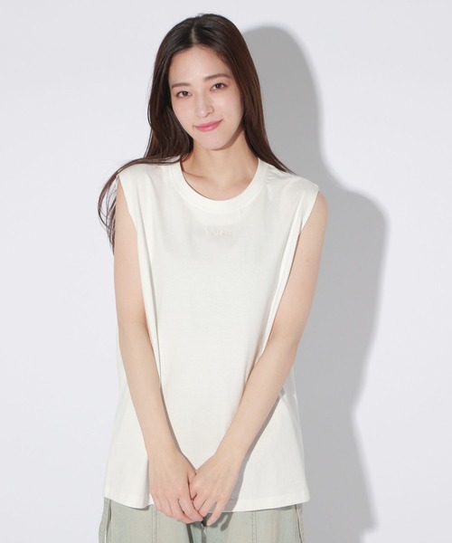 Anui（アニュイ）の「【UNISEX】AnuiロゴノースリーブTシャツ（Tシャツ/カットソー・レディース・ブラック/オフホワイト・MEDIUM）」の2枚目の写真