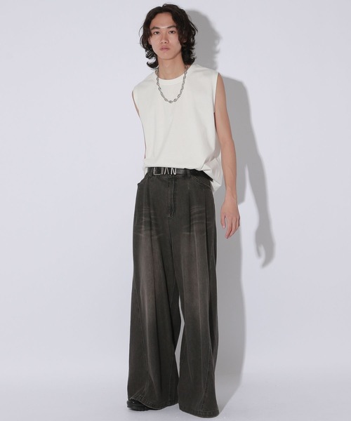 Anui（アニュイ）の「【UNISEX】AnuiロゴノースリーブTシャツ（Tシャツ/カットソー・レディース・ブラック/オフホワイト・MEDIUM）」の21枚目の写真