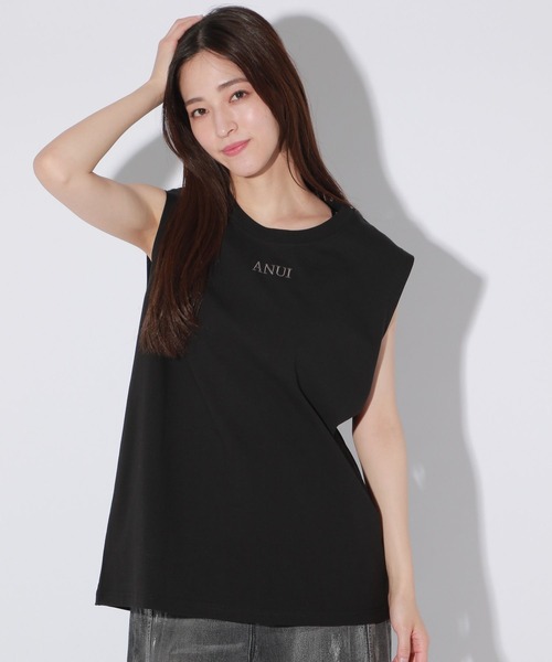 Anui（アニュイ）の「【UNISEX】AnuiロゴノースリーブTシャツ（Tシャツ/カットソー・レディース・ブラック/オフホワイト・MEDIUM）」の17枚目の写真
