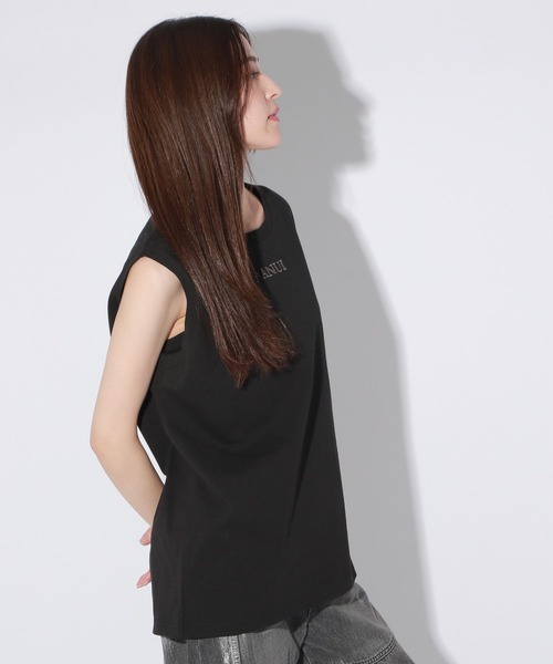 Anui（アニュイ）の「【UNISEX】AnuiロゴノースリーブTシャツ（Tシャツ/カットソー・レディース・ブラック/オフホワイト・MEDIUM）」の16枚目の写真