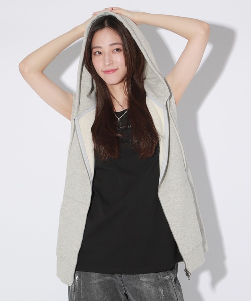 Anui（アニュイ）の「【UNISEX】AnuiロゴノースリーブTシャツ（Tシャツ/カットソー・レディース・ブラック/オフホワイト・MEDIUM）」の14枚目の写真