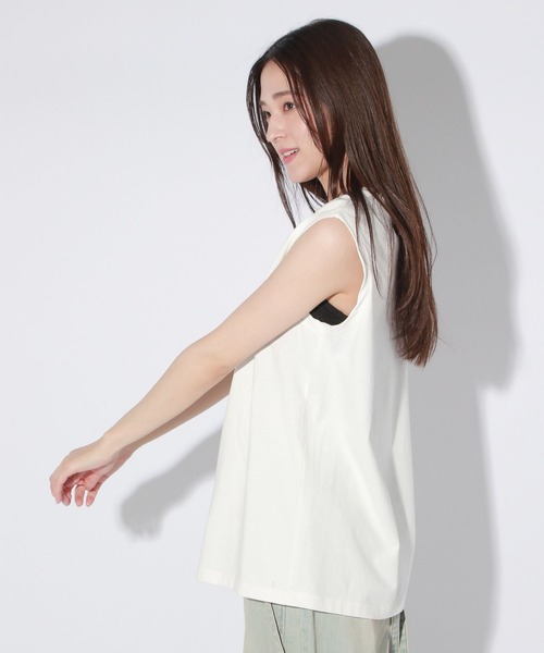 Anui（アニュイ）の「【UNISEX】AnuiロゴノースリーブTシャツ（Tシャツ/カットソー・レディース・ブラック/オフホワイト・MEDIUM）」の10枚目の写真