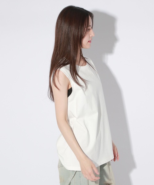 Anui（アニュイ）の「【UNISEX】AnuiロゴノースリーブTシャツ（Tシャツ/カットソー・レディース・ブラック/オフホワイト・MEDIUM）」の9枚目の写真