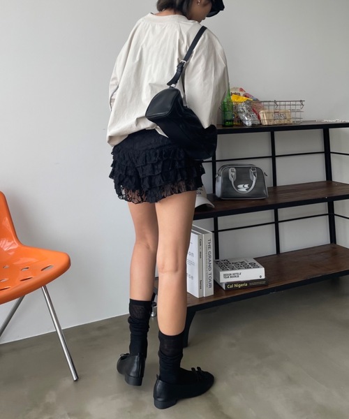 SHAGGIE（シャギー）の「ギャザーワンハンドルバッグ（ハンドバッグ・レディース・ブラック/ホワイト・FREE）」の21枚目の写真