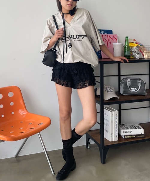 SHAGGIE（シャギー）の「ギャザーワンハンドルバッグ（ハンドバッグ・レディース・ブラック/ホワイト・FREE）」の20枚目の写真