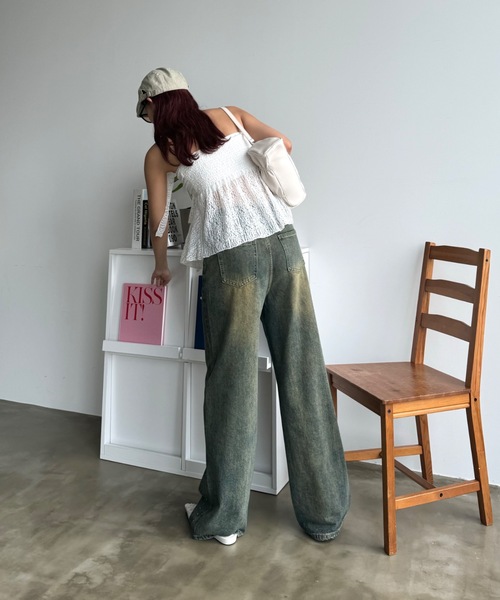 SHAGGIE（シャギー）の「ギャザーワンハンドルバッグ（ハンドバッグ・レディース・ブラック/ホワイト・FREE）」の12枚目の写真