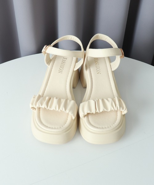 Miniministore(ミニミニストア)の「厚底サンダル 太ヒール 美脚 春夏(サンダル・レディース・ブラック/アイボリー・22.5cm/23.5cm/24.0cm/23.0cm/25.0cm/24.5cm)」の17枚目の写真