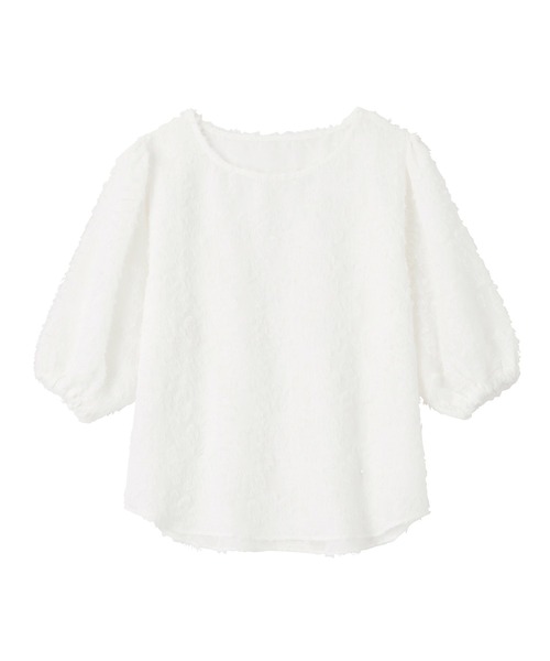 CHAN ME(チャンミ)の「フラワージャガードブラウス(シャツ/ブラウス・レディース・ブラック/ホワイト・MEDIUM/LARGE/X-LARGE)」の6枚目の写真