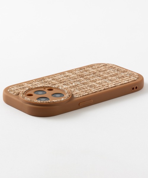 セール】iPhoneケース カバー プレイドツイード生地 【11/11pro/12