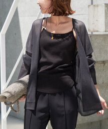 SLOBE IENA | ビスコースリネンボタンレスカーディガン(カーディガン/ボレロ)