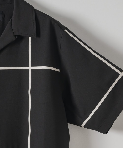 DOOPZ（ドープス）の「Big Check Open Collar Shirt - ビッグチェックオープンカラーシャツ（シャツ/ブラウス・メンズ・ホワイト/ブラック・LARGE/MEDIUM/SMALL）」の4枚目の写真