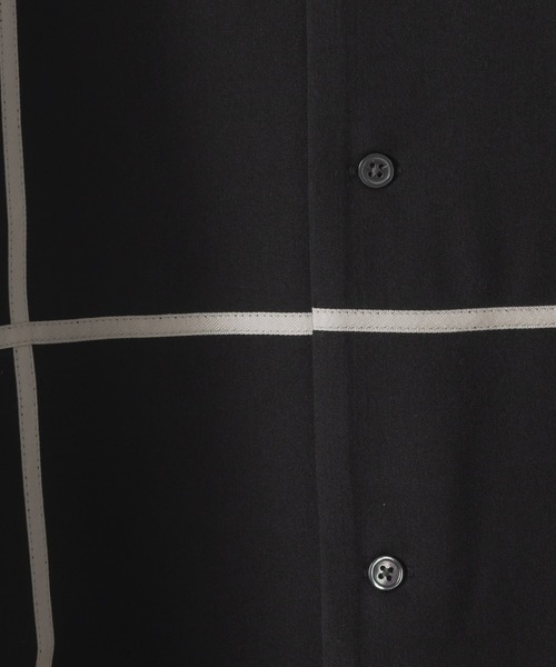 DOOPZ（ドープス）の「Big Check Open Collar Shirt - ビッグチェックオープンカラーシャツ（シャツ/ブラウス・メンズ・ホワイト/ブラック・LARGE/MEDIUM/SMALL）」の6枚目の写真