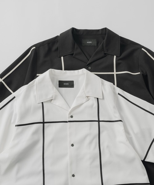 DOOPZ（ドープス）の「Big Check Open Collar Shirt - ビッグチェックオープンカラーシャツ（シャツ/ブラウス・メンズ・ホワイト/ブラック・LARGE/MEDIUM/SMALL）」の12枚目の写真