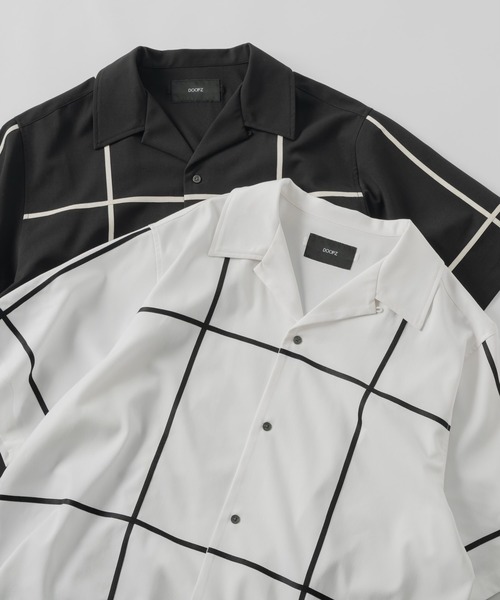 DOOPZ（ドープス）の「Big Check Open Collar Shirt - ビッグチェックオープンカラーシャツ（シャツ/ブラウス・メンズ・ホワイト/ブラック・LARGE/MEDIUM/SMALL）」の13枚目の写真