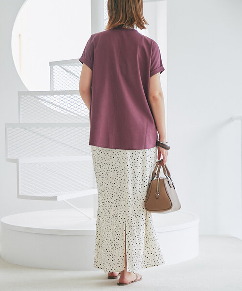 un dix cors（アンディコール）の「変形ドットナロースカート（スカート・レディース・ブラック/ホワイト・FREE）」の3枚目の写真