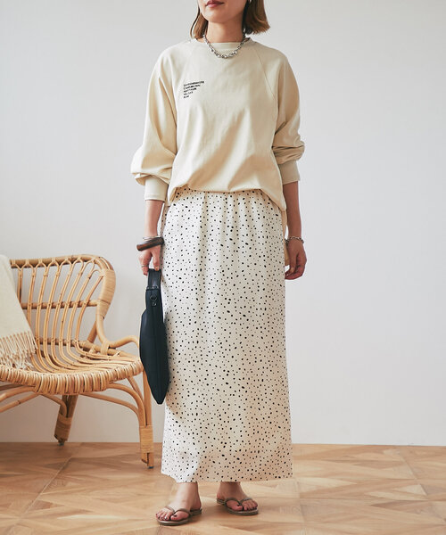 un dix cors（アンディコール）の「変形ドットナロースカート（スカート・レディース・ブラック/ホワイト・FREE）」の5枚目の写真