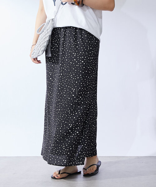 un dix cors（アンディコール）の「変形ドットナロースカート（スカート・レディース・ブラック/ホワイト・FREE）」の10枚目の写真