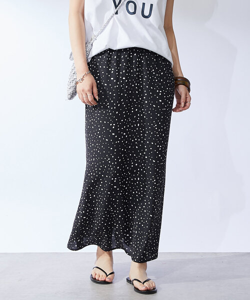 un dix cors（アンディコール）の「変形ドットナロースカート（スカート・レディース・ブラック/ホワイト・FREE）」の14枚目の写真