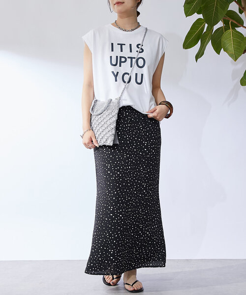 un dix cors（アンディコール）の「変形ドットナロースカート（スカート・レディース・ブラック/ホワイト・FREE）」の15枚目の写真