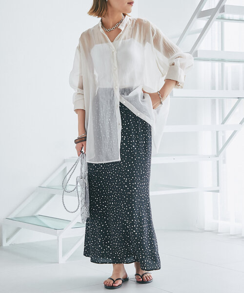 un dix cors（アンディコール）の「変形ドットナロースカート（スカート・レディース・ブラック/ホワイト・FREE）」の19枚目の写真