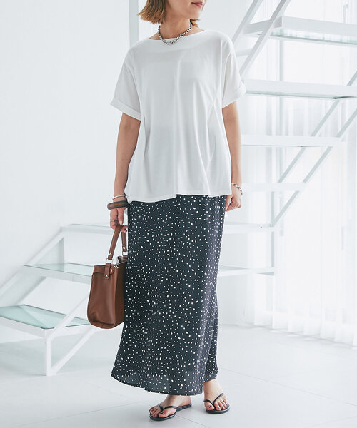 un dix cors（アンディコール）の「変形ドットナロースカート（スカート・レディース・ブラック/ホワイト・FREE）」の20枚目の写真