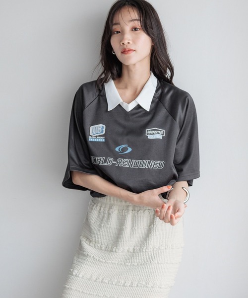 LOWRYS FARM(ローリーズファーム)の「GAMETSS 131346(Tシャツ/カットソー・レディース・ホワイト/レッド/ブラック・FREE)」の8枚目の写真