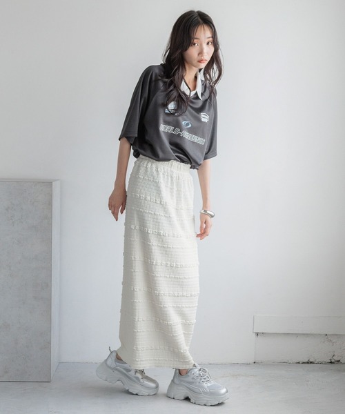 LOWRYS FARM(ローリーズファーム)の「GAMETSS 131346(Tシャツ/カットソー・レディース・ホワイト/レッド/ブラック・FREE)」の12枚目の写真