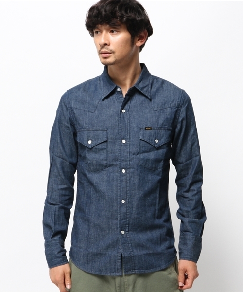Lee(リー)の「【Lee】WESTERNシャツ(シャツ/ブラウス・メンズ・ネイビー・LARGE/MEDIUM/SMALL)」の2枚目の写真