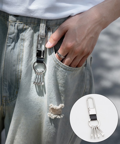 improves(インプローブス)の「カラビナ キーリング ホルダー(キーホルダー・メンズ・アンティークゴールド/シルバー/ブラック・FREE)」の2枚目の写真