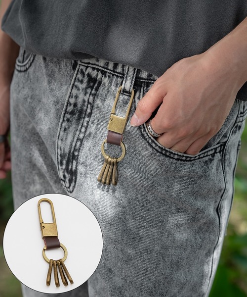 improves(インプローブス)の「カラビナ キーリング ホルダー(キーホルダー・メンズ・アンティークゴールド/シルバー/ブラック・FREE)」の3枚目の写真