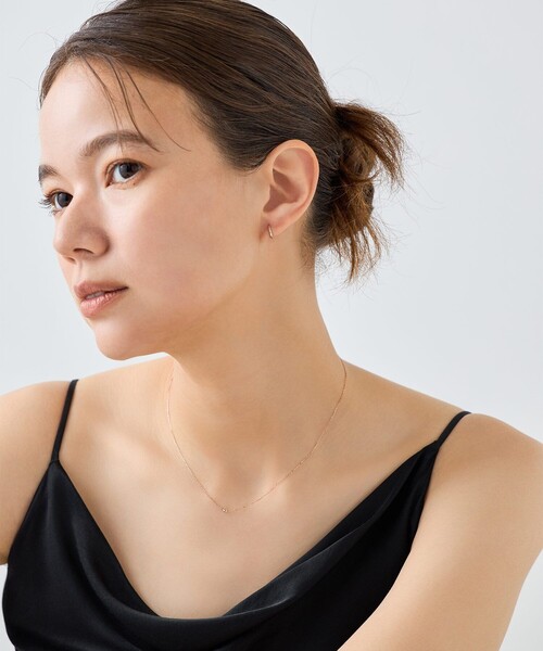 ete（エテ）の「○[ピース] K10MPG フープ ピアス（ピアス（片耳用