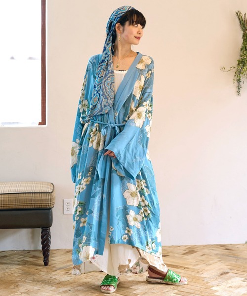 チャイハネ（チャイハネ）の「【チャイハネ】マリーカUVロングカーディガン（カーディガン/ボレロ・レディース・オレンジ/ベージュ/ブルー・FREE）」の6枚目の写真