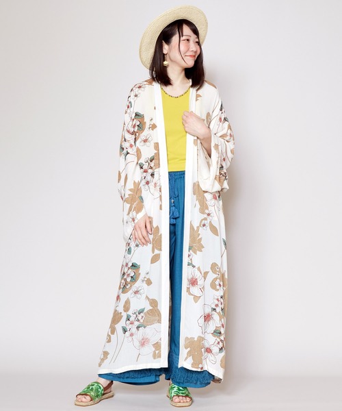 チャイハネ（チャイハネ）の「【チャイハネ】マリーカUVロングカーディガン（カーディガン/ボレロ・レディース・オレンジ/ベージュ/ブルー・FREE）」の8枚目の写真