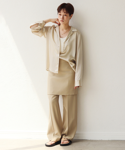 R'IAM-PLAGE シルク100%長袖シャツ R'IAM-PLAGE シルク100%長袖シャツ