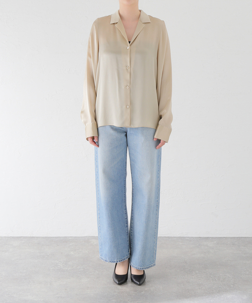 【2023SS】Plage Silk open collar ブラウス シルク plage（プラージュ）の「Silk open collar ブラウス（シャツ