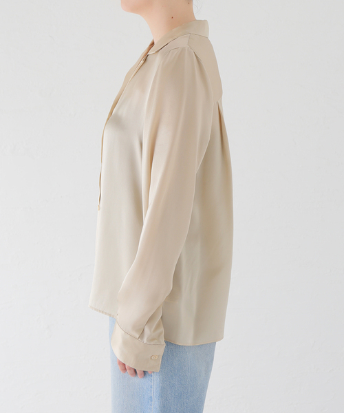plage（プラージュ）の「R'IAM Silk Open Collar シャツ（シャツ