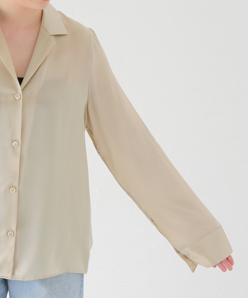 plage（プラージュ）の「R'IAM Silk Open Collar シャツ（シャツ
