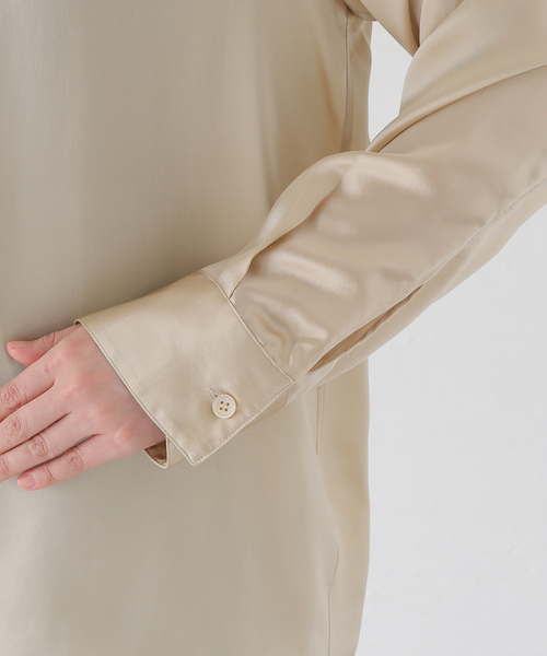 plage（プラージュ）の「R'IAM Silk Open Collar シャツ（シャツ