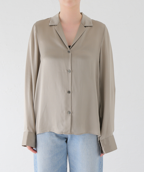【2023SS】Plage Silk open collar ブラウス シルク plage（プラージュ）の「Silk open collar ブラウス（シャツ