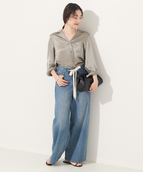 plage（プラージュ）の「R'IAM Silk Open Collar シャツ（シャツ