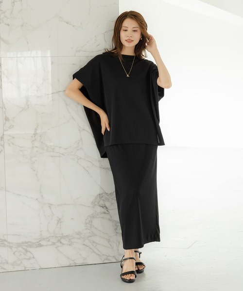 Elura（エルーラ）の「ドレスアップリブナロースカート/ 135284（スカート・レディース・ブラック/ブルー系その他5・FREE）」の6枚目の写真