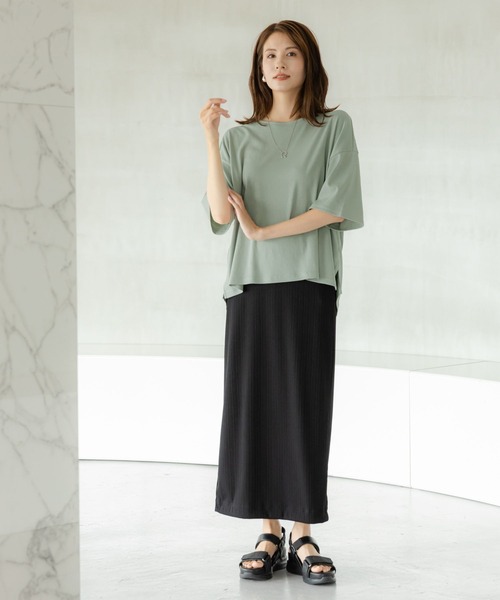 Elura（エルーラ）の「ドレスアップリブナロースカート/ 135284（スカート・レディース・ブラック/ブルー系その他5・FREE）」の8枚目の写真