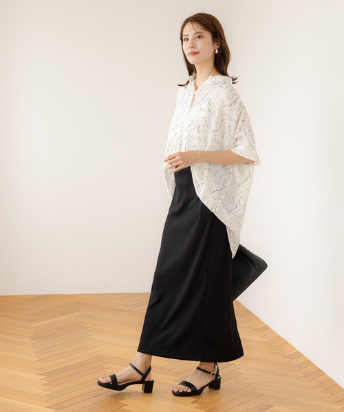 Elura（エルーラ）の「ドレスアップリブナロースカート/ 135284（スカート・レディース・ブラック/ブルー系その他5・FREE）」の10枚目の写真