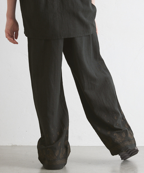 417 EDIFICE（フォーワンセブンエディフィス）の「メンアサエンブロイダリー イージーパンツ（スラックス・メンズ・ブラック・LARGE/MEDIUM）」の16枚目の写真