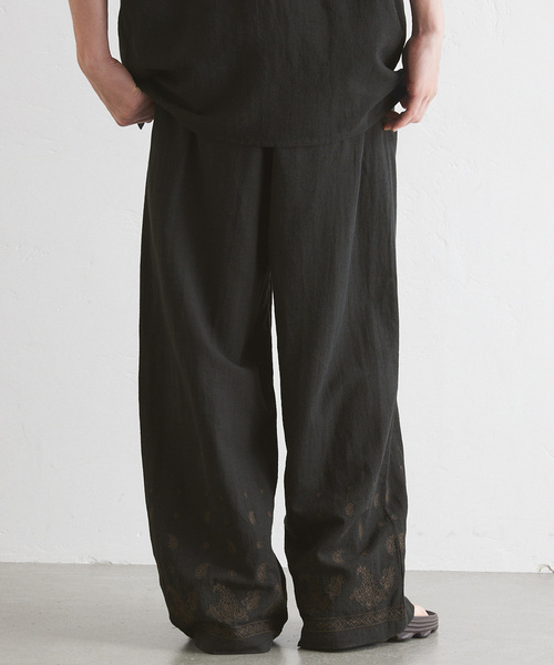 417 EDIFICE（フォーワンセブンエディフィス）の「メンアサエンブロイダリー イージーパンツ（スラックス・メンズ・ブラック・LARGE/MEDIUM）」の15枚目の写真